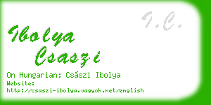 ibolya csaszi business card