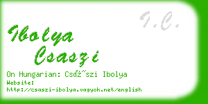 ibolya csaszi business card